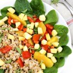 vegan farro salad