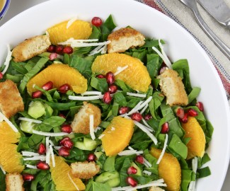 vegan chicken and orange salad