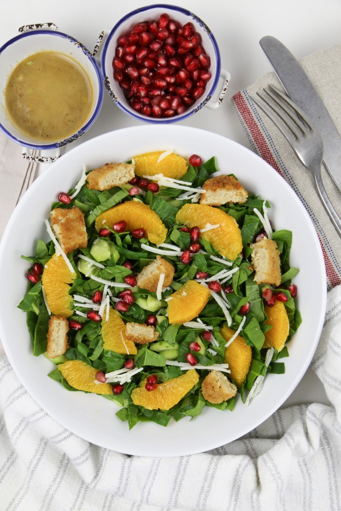 vegan chicken and orange salad 